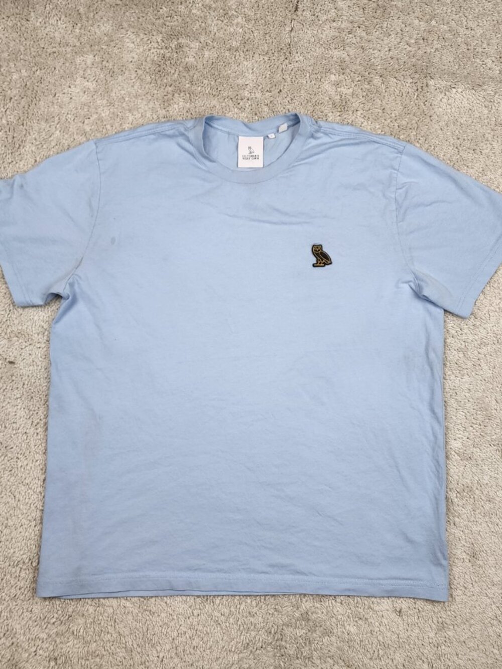Drake OVO Shirt Mens Large Blue Paradise Octobers Very Own Gold Owl Made USA L - Picture 2 of 7